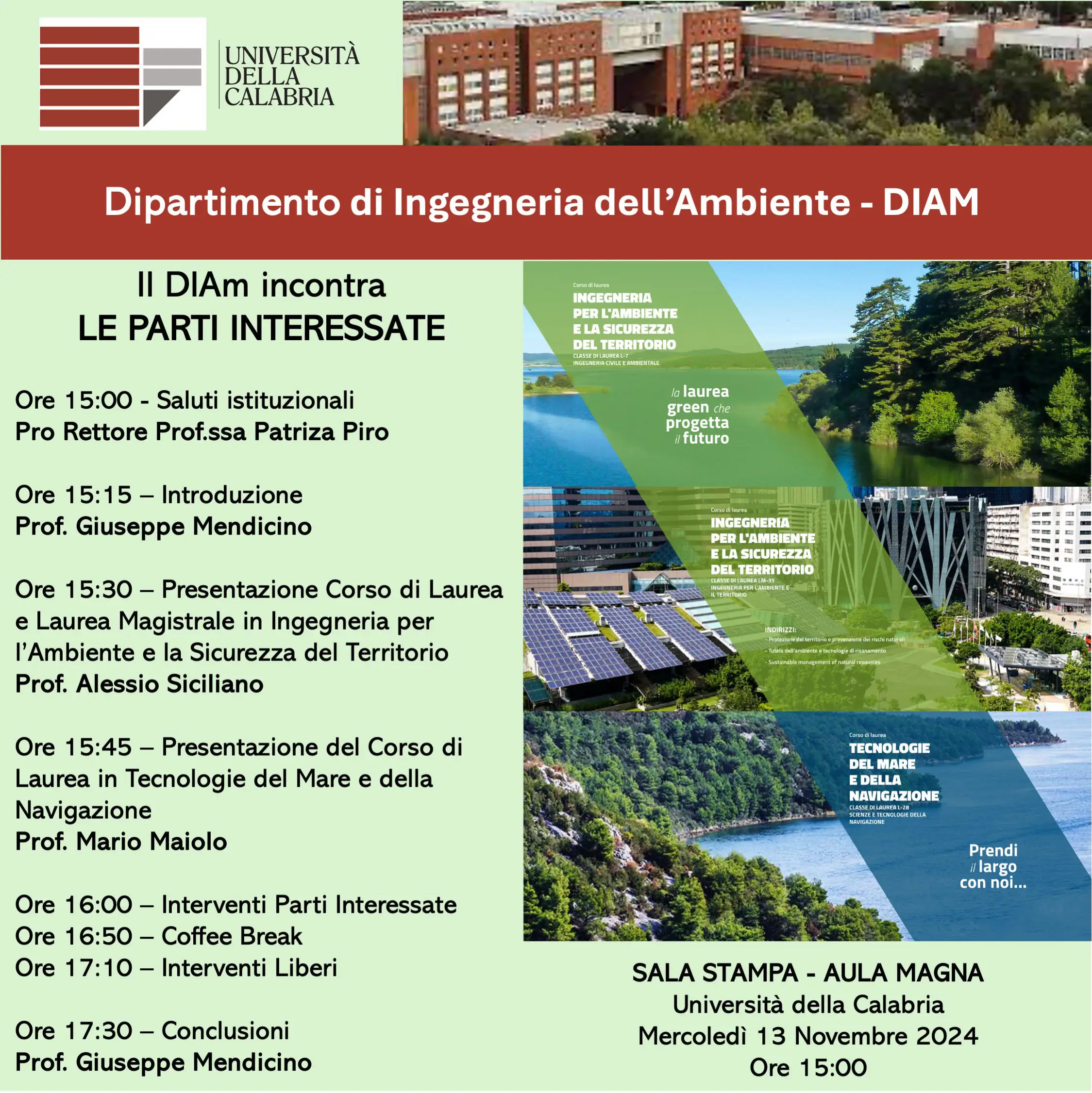 DIAm -- IL DIAM INCONTRA LE "PARTI INTERESSATE"